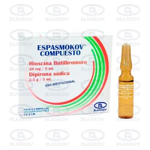 ESPASMOKOV® Compuesto - Hioscina Butilbromuro 20mg/5mL + Dipirona Sódica 2,5g/5mL